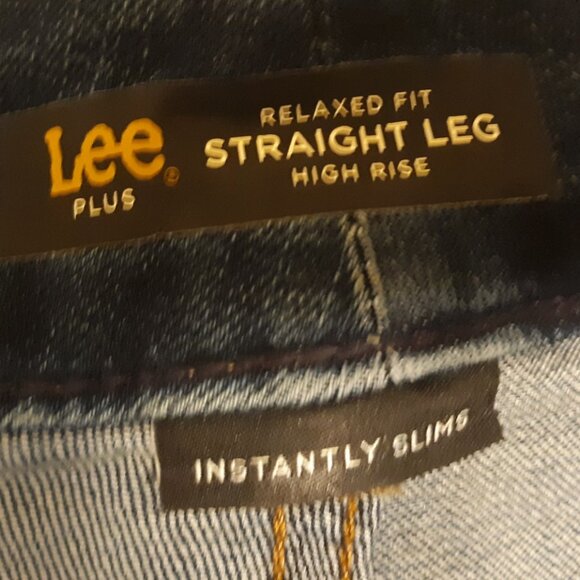 NWT LEE STRAIGHT LEG PLUS SIZE JEANS SIZE 20W - Picture 4 of 5